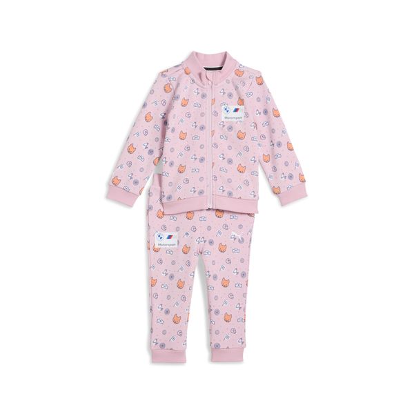 PUMA Puma BMW M Motorsport All-over Print Long Sleeve Set Toddler, Pink, Size 2-4M, Clothing