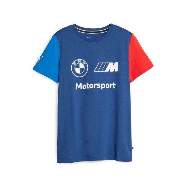 PUMA Puma BMW M Motorsport Essentials Logo T-Shirt, Blue, Size 11-12Y, Clothing