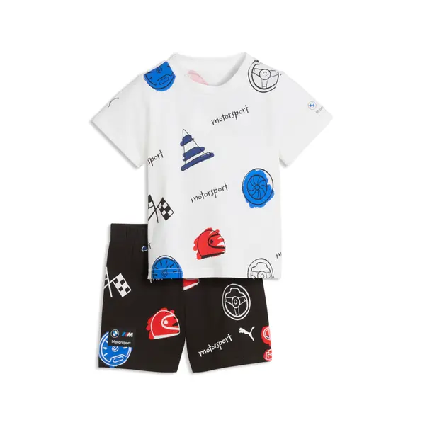 PUMA PUMA BMW M Motorsport Essentials Sportswear Tracksuit Toddlers, Sports, Black/Aop, 4-6M