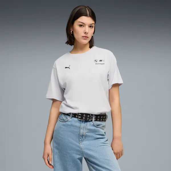 PUMA PUMA BMW M MOTORSPORT Essentials Tee Women, Clothing, Silver Mist, S