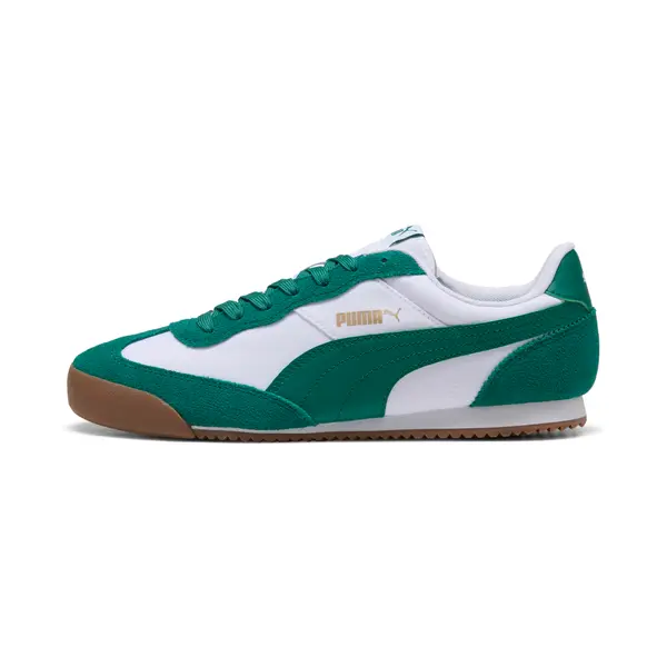 PUMA PUMA Bootero Sneakers Unisex, Shoes, White/Wild Green/Gold, 44