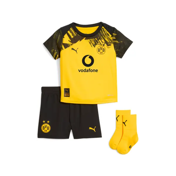 PUMA PUMA Borussia Dortmund 25/26 Home Babykit Toddlers, Clothing, Faster Yellow/Black, 2-4M
