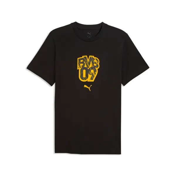 PUMA PUMA Borussia Dortmund ftblCulture Tee Men, Football, Black/Faster Yellow, S