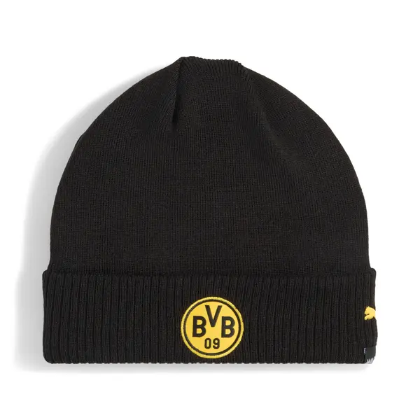 PUMA PUMA Borussia Dortmund ftblEssentials Beanie, Sport, Black/Faster Yellow, OSFA