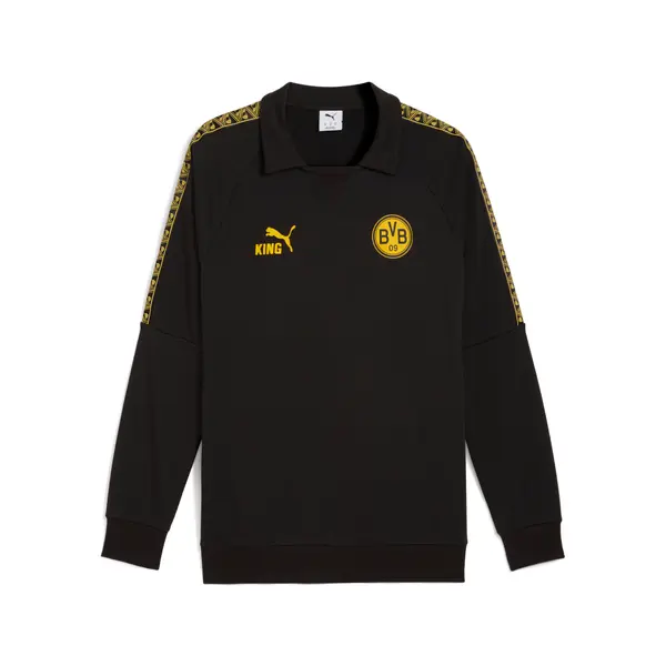 PUMA PUMA Borussia Dortmund KING Drill Top Men, Sport, Black/Yellow Sizzle, XXS