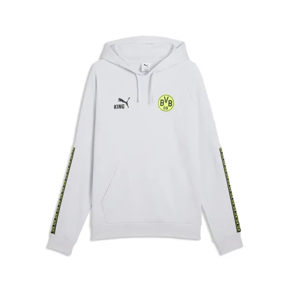 PUMA PUMA Borussia Dortmund KING Hoodie Men, Football, Silver Mist/Yellow Alert, S