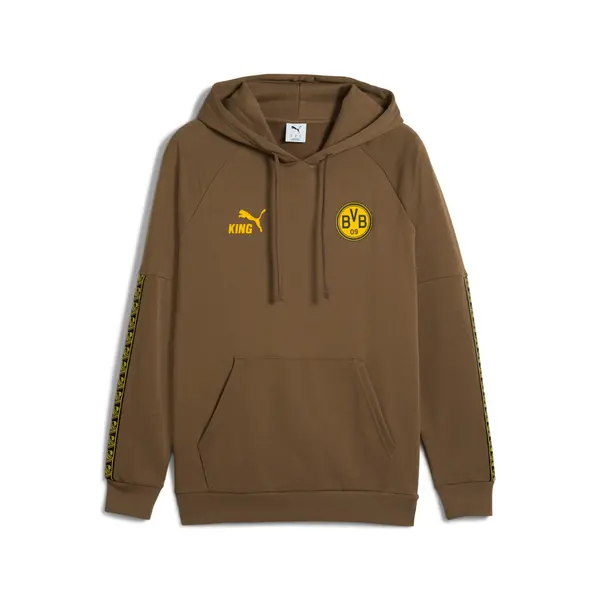 PUMA PUMA Borussia Dortmund KING Hoodie Men, Sport, Haute Coffee/Yellow Sizzle, S
