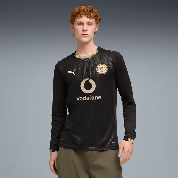 PUMA PUMA Borussia Dortmund Special Edition Long Sleeve Jersey Men, Clothing, Black/Alabaster, S