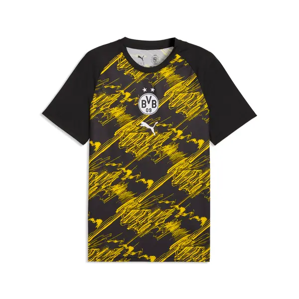 PUMA PUMA Borussia Dortmund Warmup Jersey Men, Football, Black/Faster Yellow, S