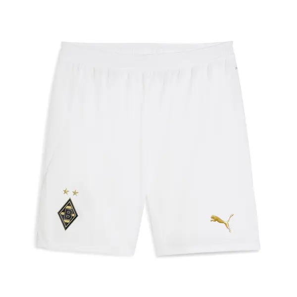 PUMA PUMA Borussia Mönchengladbach 125th Anniversary Shorts Youth, Clothing, White/Matte Gold, 15-16Y