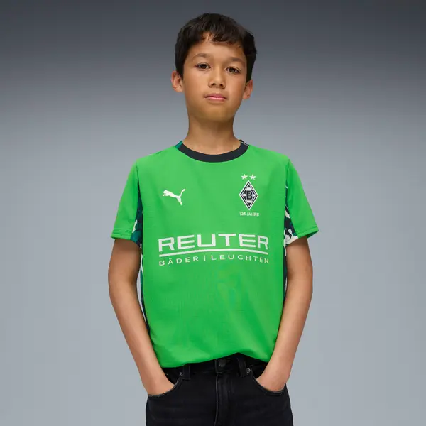 PUMA PUMA Borussia Mönchengladbach 25/26 Away Jersey Youth, Clothing, Green/Warm White, 15-16Y