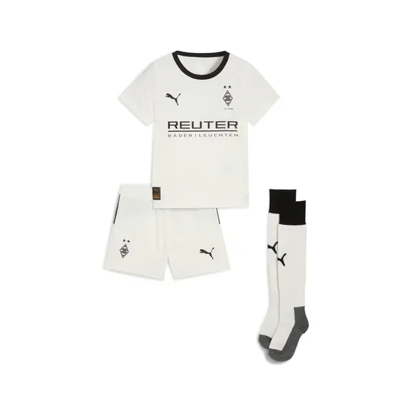 PUMA PUMA Borussia Mönchengladbach 25/26 Home Minikit Kids, Clothing, Warm White/Black, 4-5Y