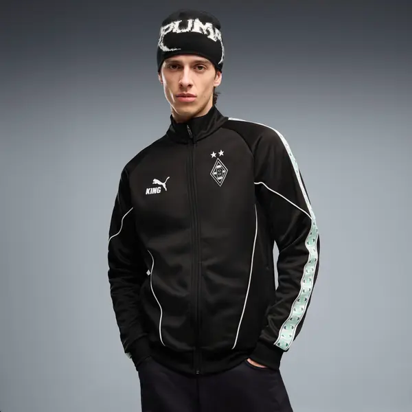 PUMA PUMA Borussia Mönchengladbach KING Anthem Jacket Men, Clothing, Black/White, S