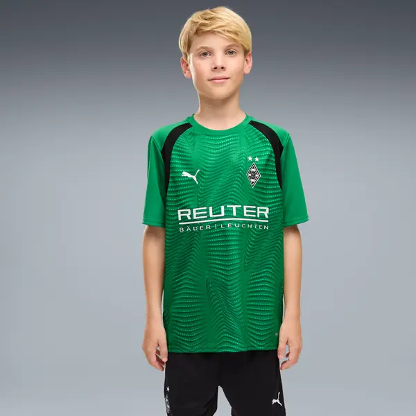 PUMA PUMA Borussia Mönchengladbach Training Jersey Youth, Clothing, Archive Green/White, 15-16Y