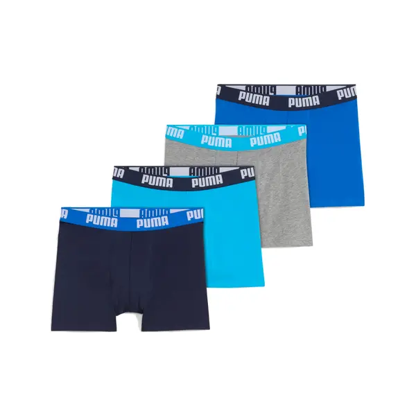 PUMA PUMA Boys' Everyday Boxers, Clothing, Blue/Grey, 8