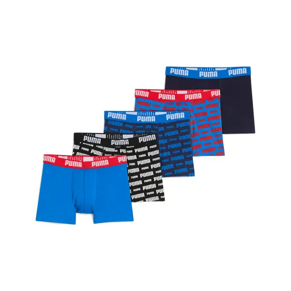 PUMA PUMA Boys' Everyday Boxers, Clothing, Blue/Red/Black, 8