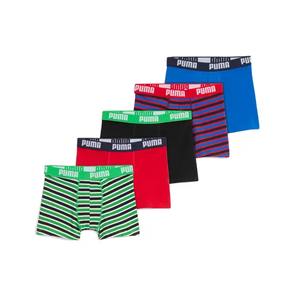 PUMA PUMA Boys' Everyday Boxers, Clothing, Red/Green, 8