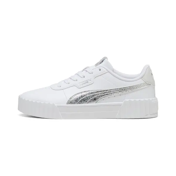 PUMA PUMA Carina 3.0 Metallic Whisper Sneakers Women, Shoes, White/Silver, 35.5