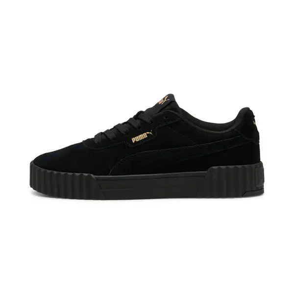 PUMA PUMA Carina 3.0 Suede Sneakers Women, Shoes, Black/Gold, 35.5