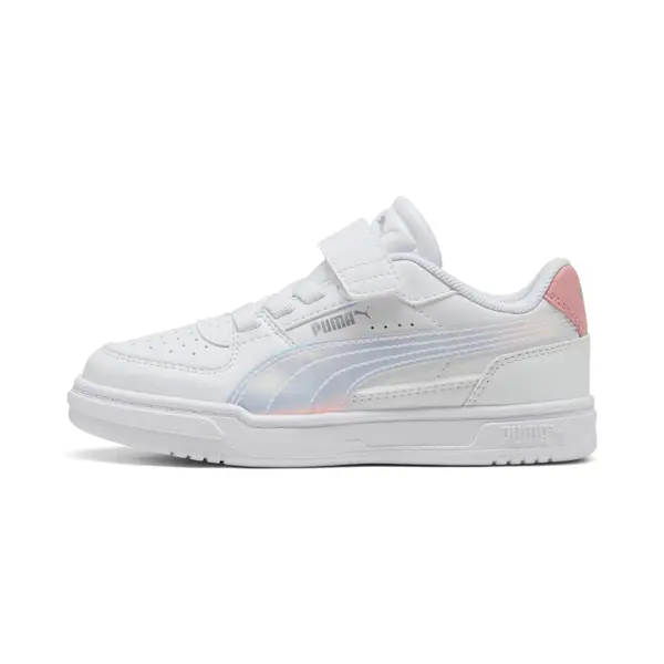 PUMA PUMA Caven III Holo 2.0 Sneakers Kids, Shoes, White/Rosy Outlook/Silver, 27.5