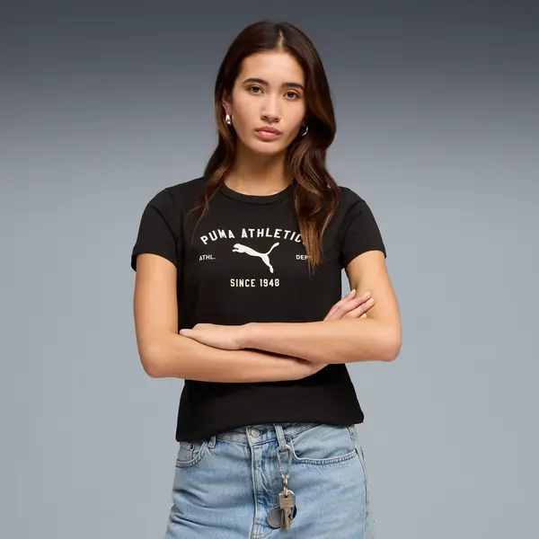PUMA PUMA Class Graphic Tee Women, Clothing, Black, S