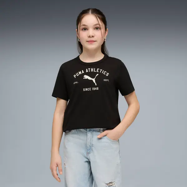 PUMA PUMA Class Graphic Tee Youth, Clothing, Black, 15-16Y