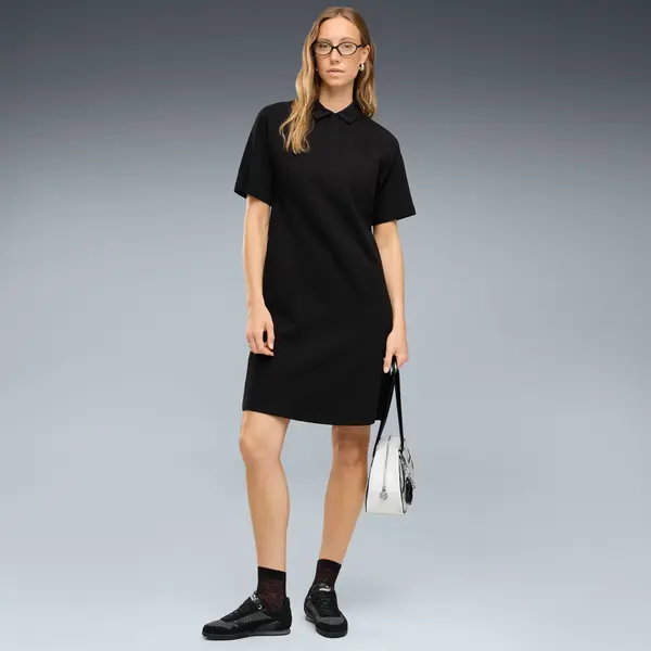 PUMA PUMA Class Polo Dress Women, Clothing, Black, S