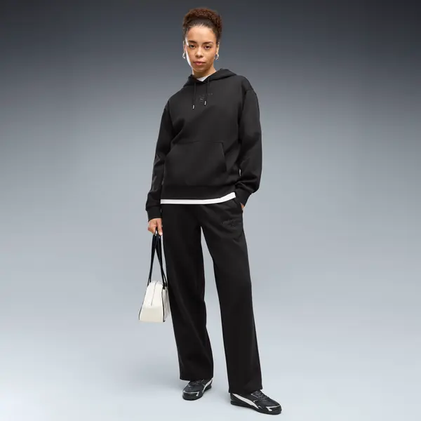 PUMA PUMA Class Straight Leg Fleece Pants Women, Clothing, Black, S