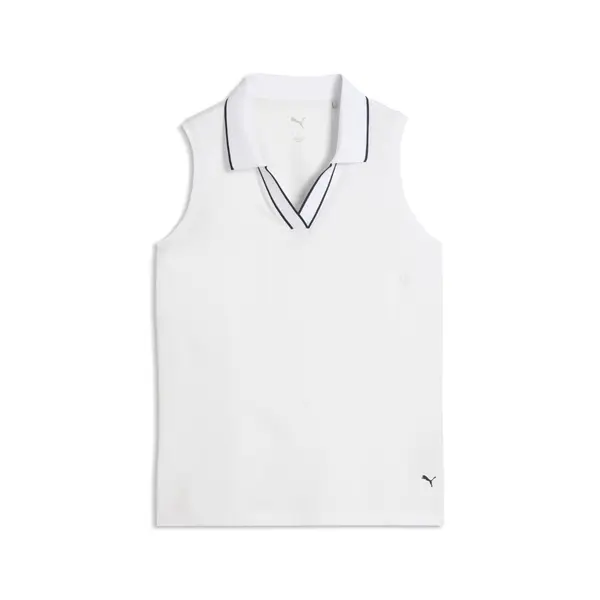 PUMA PUMA CLOUDSPUN Essentials Sleeveless Polo Women, Clothing, White Glow, S