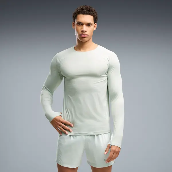 PUMA PUMA CLOUDSPUN Long Sleeve Running Top Men, Clothing, Créme De Mint, S