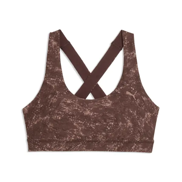 PUMA PUMA CLOUDSPUN Printed Sports Bra Women, Fitness, Chocolate Brown, S
