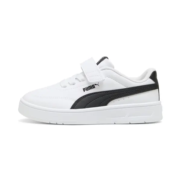 PUMA PUMA Court Classic Clean Sneakers Kids, Shoes, White/Black, 27.5