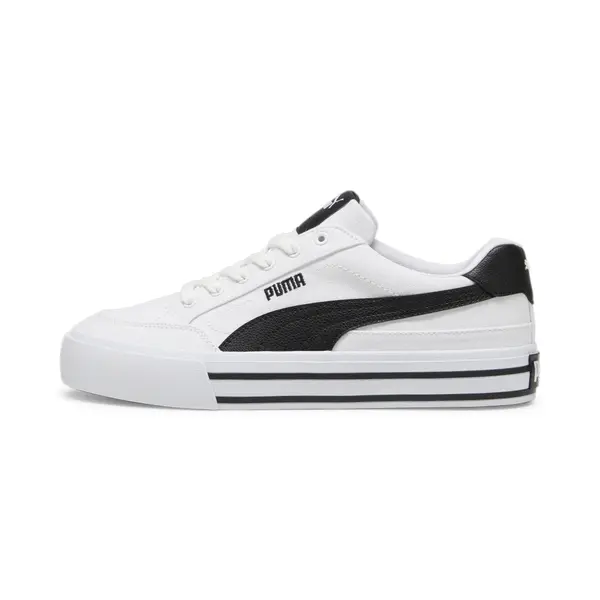 PUMA PUMA Court Classic Vulcanised Formstrip Unisex Sneakers, Shoes, White/Black, 35.5