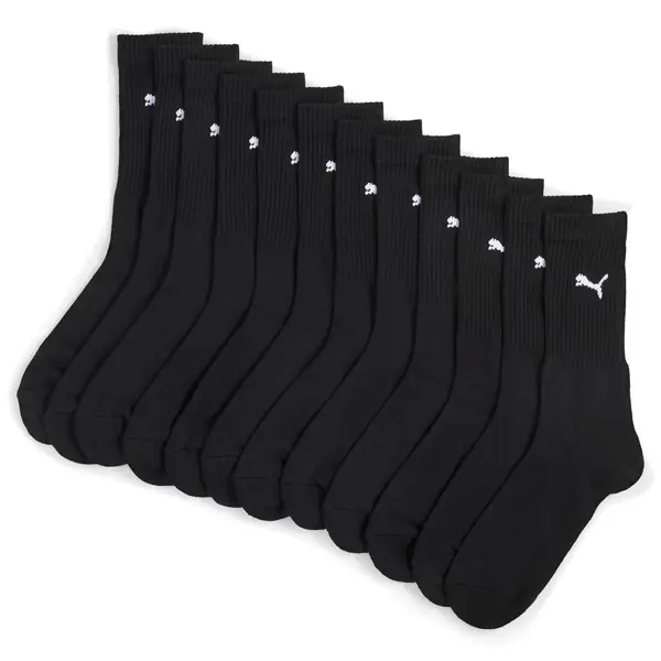 PUMA PUMA Crew Socks Unisex (12-pack), Clothing, Black, 35-38