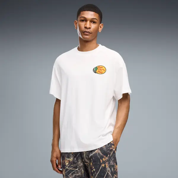 PUMA PUMA Dylan Wildcat Oversized Tee Men, Clothing, White, S