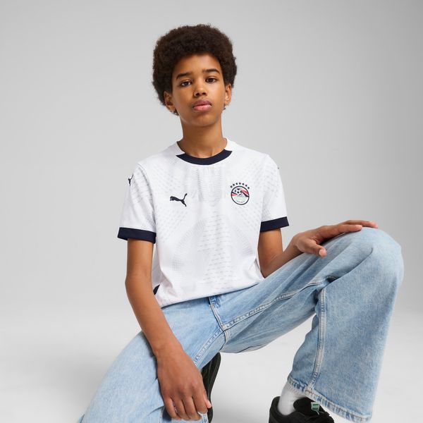 PUMA Puma Egypt 2025 Away Jersey Youth, White, Size 5-6Y, Clothing