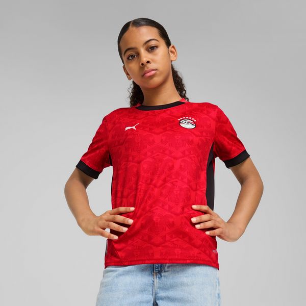 PUMA Puma Egypt 2025 Home Jersey Youth, Red, Size 13-14Y, Clothing