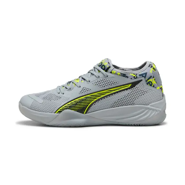 PUMA PUMA Eliminate NITRO™ SQD 4 Berlin Handball Shoes Unisex, Shoes, Gray Fog/Yellow Alert/Black, 44