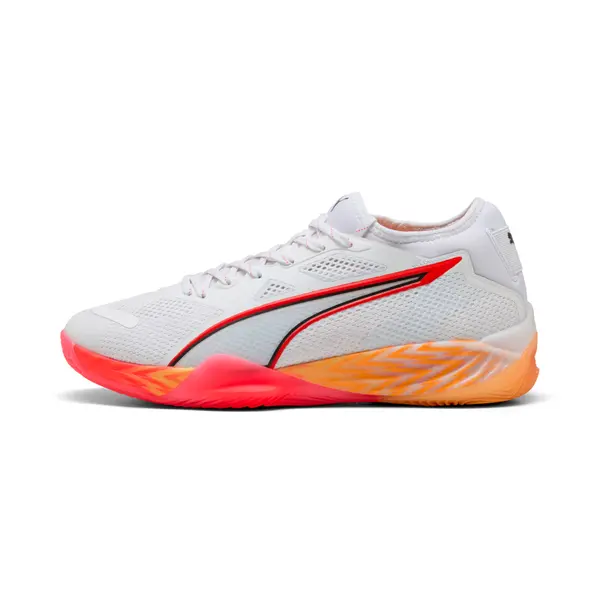 PUMA PUMA Eliminate NITRO™ SQD 4 ENERGY Handball Shoes Unisex, Shoes, White/Ultra Red/Heat Fire, 44