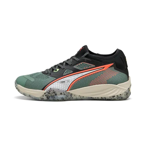 PUMA PUMA Eliminate NITRO™ SQD 4 Handball Shoes Unisex, Shoes, Eucalyptus/Black/Glowing Red, 44