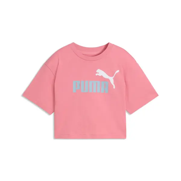 PUMA PUMA ESS 2 COLOR Logo Tee, Age, Wild Pink, 15-16Y