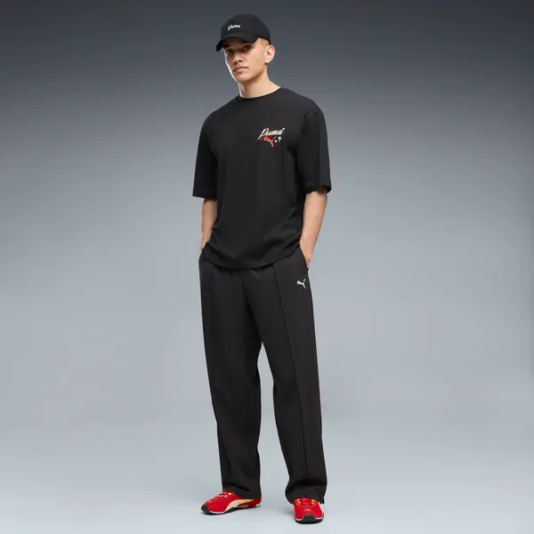 PUMA PUMA Essentials 4-Way Stretch Stacked Relaxed Pants Men, Clothing, Black, S