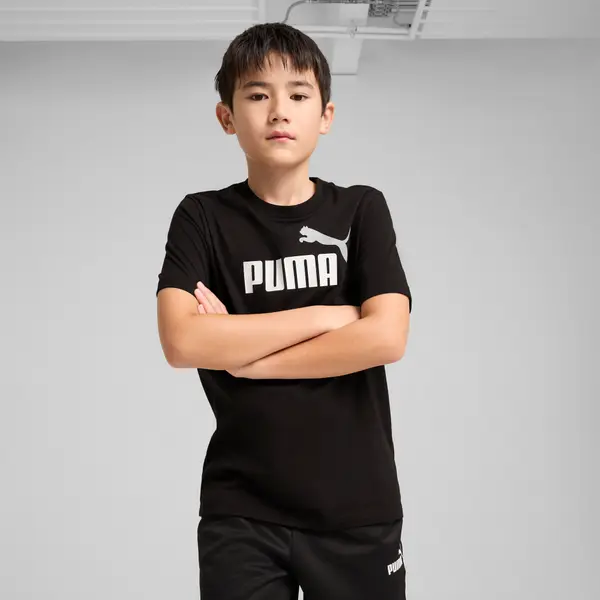 PUMA PUMA Essentials Colour No.1 Logo Tee Youth, Clothing, Black, 5-6Y