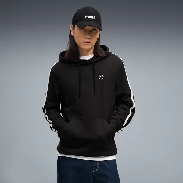 PUMA PUMA Essentials Elevated Fleece Hoodie Men, Clothing, Black/Warm White, S