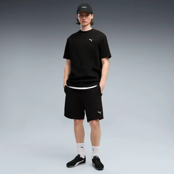 PUMA PUMA Essentials Elevated Relaxed Material Shorts Men, Clothing, Black, S