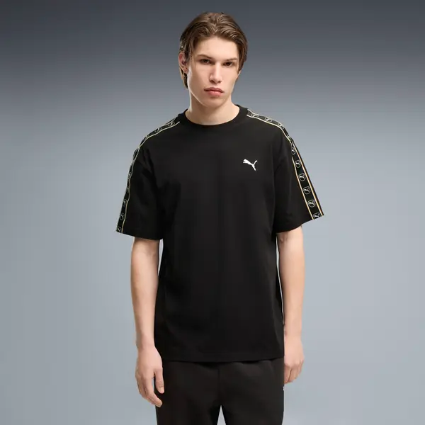 PUMA PUMA Essentials Elevated Tape Relaxed Tee Men, Men, Black, S