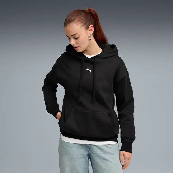 PUMA PUMA Essentials Fleece Hoodie Women, Clothing, Black, S