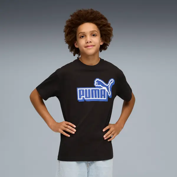 PUMA PUMA Essentials Logo Lab Relaxed Graphic Tee Youth, Clothing, Black, 15-16Y