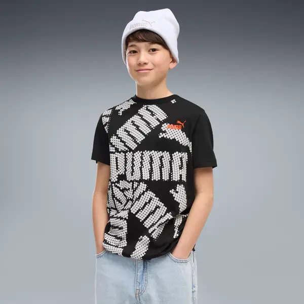 PUMA PUMA Essentials Logo Lab Tee Youth, Kids, Black, 15-16Y