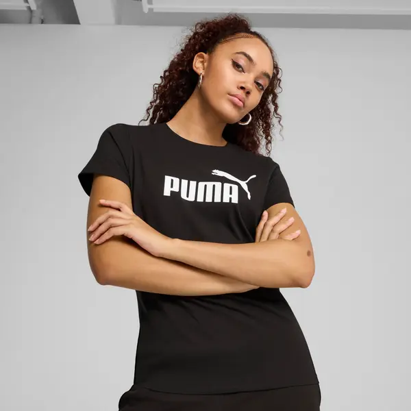 PUMA PUMA Essentials Logo Tee Women, Clothing, Black, XXS